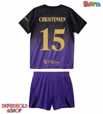 Barcelona Andreas Christensen #15 Udebanesæt Børn 2026-27 Kort ærmer (+ korte bukser)